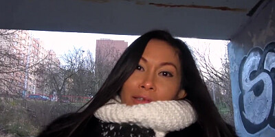 Public Agent Hot Thai Beauty Fucked Hard in Horny Gas Station Toilet Fuck