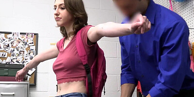 Young lady gets strip-searched and banged by a mall cop