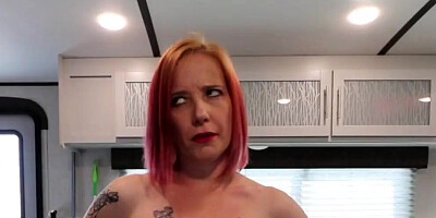 Redhead MILF Jane Cane sucks a hard cock and gets fucked