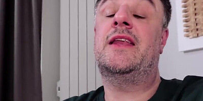 Fat dude has a PAWG blonde bouncing on his erect manhood