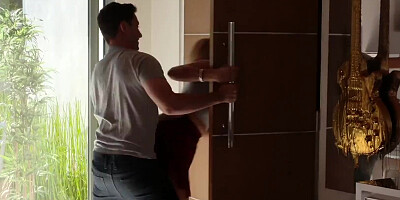 Schoolgirl Zelda Morrison lifts her skirt up and gets hard cock