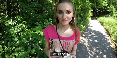 Sexy Sporty Student Fucked in Public Field