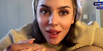 Stepsister made a throat suck and allowed to cum on her sexy ass