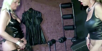 Two German Dominas In Femdom Screw With Her Slave In Dom