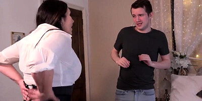 Huge Boobs Milf Catches A Thief In Her Bedroom