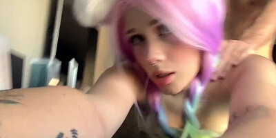 Young Stranger in Hotel Paid for Water with Her Narrow Cunt and Got Hard Mouth Fucking