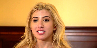 Sex crazed teen blonde massaging customer's stiff shaming bent revenge cock