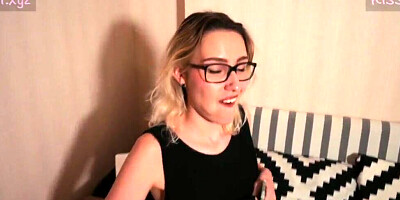 Housewife with glasses turns into a sex-craving hussy once her lover whips out his big cock