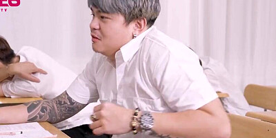 Sexy teacher have a rough sex with her student with her student on the boss