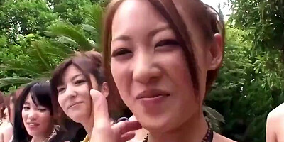 Asian pool party turns into group sex party