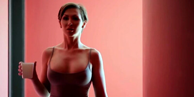 Yasmin Scott and Joel Tomas are having sex in the bathroom