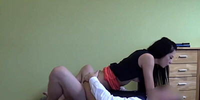 Inga Devil rimming and riding the man to get the loan