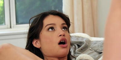 Delicious and wet pussy is being filled with big firm cock