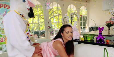 Gorgeous babe Avi Love is fucking the Easter bunny