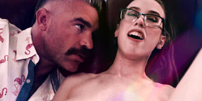 Charles Dera gets her cherry nailed with Jackie Hoff's huge willy