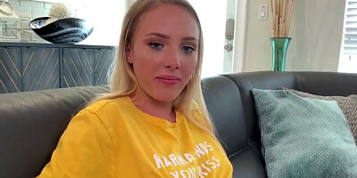 step-sister gets caught taking parked car and has to screw pervy brother