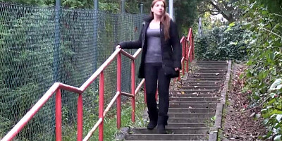 Compilation with dirty girls being filmed while pissing at public places