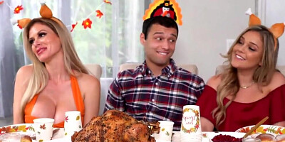 Two amazing blondes and two guys are fucking at this party