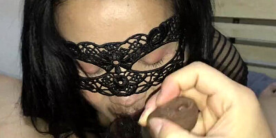 Asian Milf She Got Sexy Panties to Double Cum