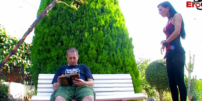 EroCom: French skinny milf threesome ffm outdoor with small tits on PornHD