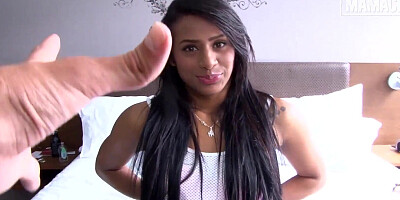 Tanned Latina Indira Uma is getting her wet puss penetrated