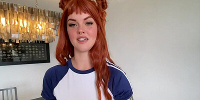 Redhead Stepsister Needs Cheerleader Practice