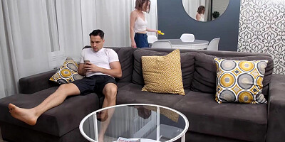 SISPORN. Handsome stepbro stretches stepsisters tight cunt with dick