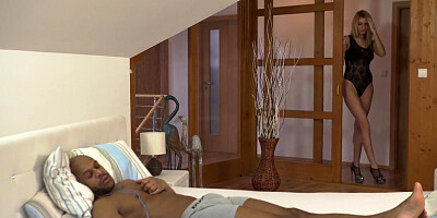 VIP4K. Nice blonde babe Karina Grand wants to try big cock