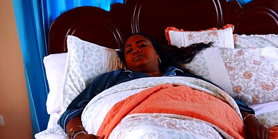 BBW black lady bounces her enormous tits for the camera