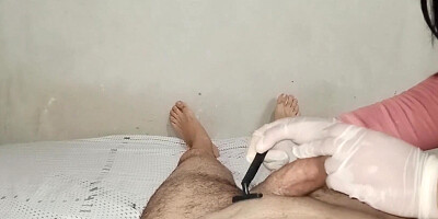 Homemade waxing with a happy ending