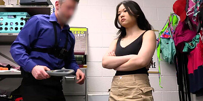 Pervert officer making a deal with shoplifter Lulu Chu