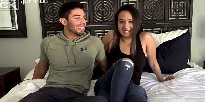 Amateur couple is about to have sex on their first porn casting
