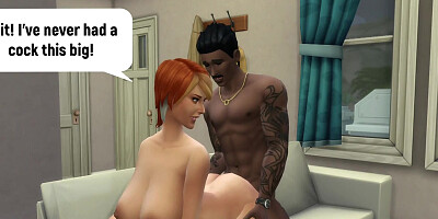 Anime big tits babe is getting shagged on the floor by neighbor