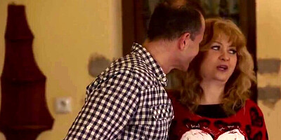 Amazing sex action of older stepdad and two young nymphos