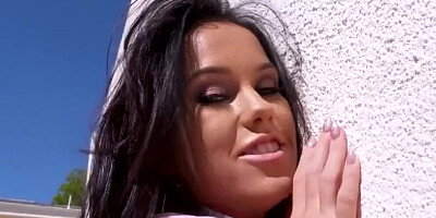 Two astonishing brunettes are sharing that hard dick in 3some