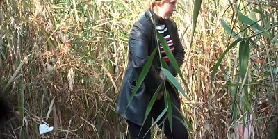 Ladies are being secretly filmed while pissing in the bushes