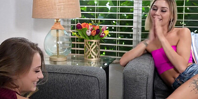 Family Strokes - Perv Step Bro Teachers His Innocent Step Sis On How To Deliver A Perfect Blowjob