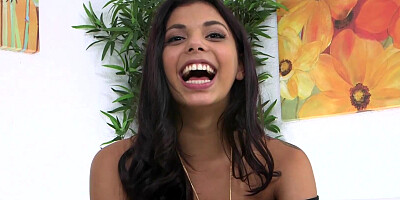 Black haired teen beauty in sexy ankle boots masturbates her little wet pussy on camera