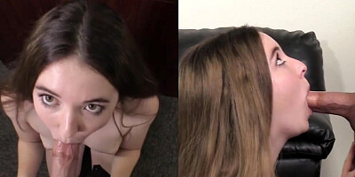 Foxy girl sucks a cock and gets fucked at the casting couch