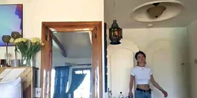 Sweet amateur babe is filmed by boyfriend while getting undressed and changing clothes