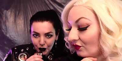 Smoking Fetish - Lesbian slowly masturbation with smoke - Arya Grander and Dredda Dark