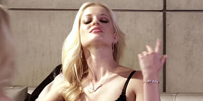 Charlotte Stokely, Angela White and Lily Rader are kissing and making out