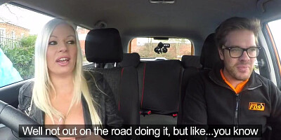 Michelle Thorne and Ryan Ryder are fucking in a taxi cab