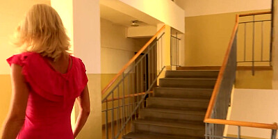 Skinny MILF Nina Blond Goes Home With a Stranger She Met On The Street