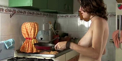 Lactation Fantasy – Daniela cooking eggs