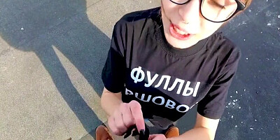 Outdoor Public Sex on the Roof of a High-rise Building - POV by MihaNika69