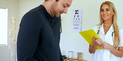 Blonde Stepmom Doctor Fixes A Hard On With Blowjob