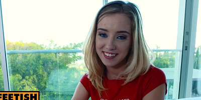 itsPOV - Hot teen Haley Reed paddles dick with soles