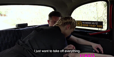 Female Fake Taxi Horny Blonde Driver Cherry Kiss Recognises Studs Cock