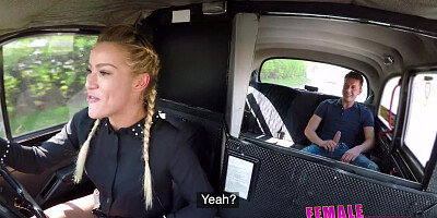 Female Fake Taxi Horny Blonde Driver Cherry Kiss Recognises Studs Cock
